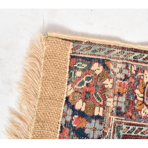 408 - Two matching late 19th century Chinese hand woven floor carpet rugs. Each rug having a central cream... 