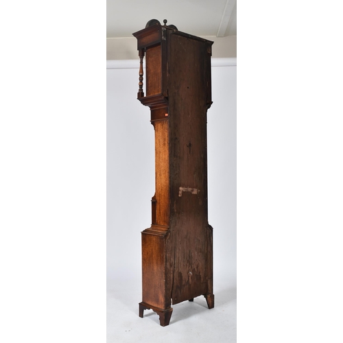 409 - A George III 18th century mahogany cased Edward Loseby, Leicester movement longcase / grandfather's ... 