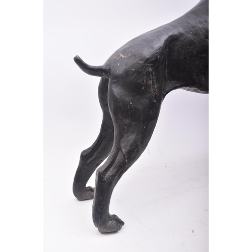 42 - A large floor standing contemporary bronze sculpture of a Boxer dog. The model stood on all fours wi... 