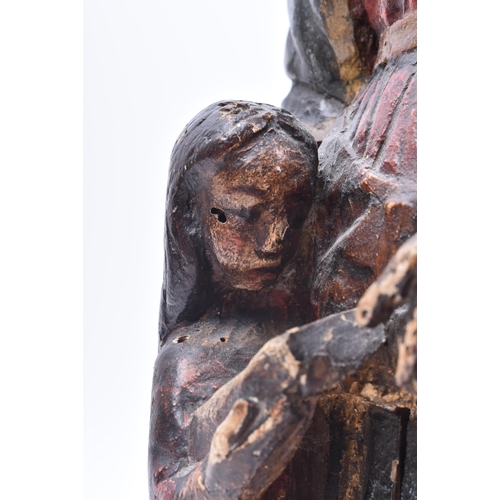 427 - A 19th century Continental believed Spanish hand carved wooden ecclesiastic religious figure of St A... 