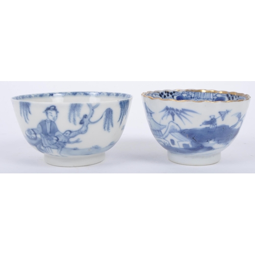 448 - An assortment of three 19th century Chinese Oriental in the manner of Kangxi Dynasty porcelain blue ... 