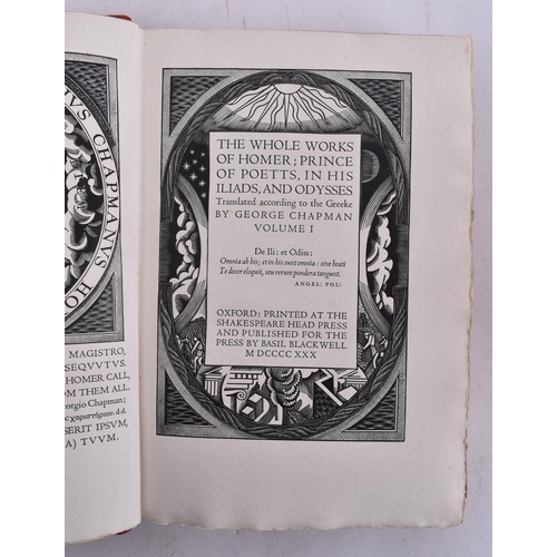 465 - 1930 - The Crowne of All Homer's Workes (5vol) - trans. George Chapman. A numbered limited edition, ... 