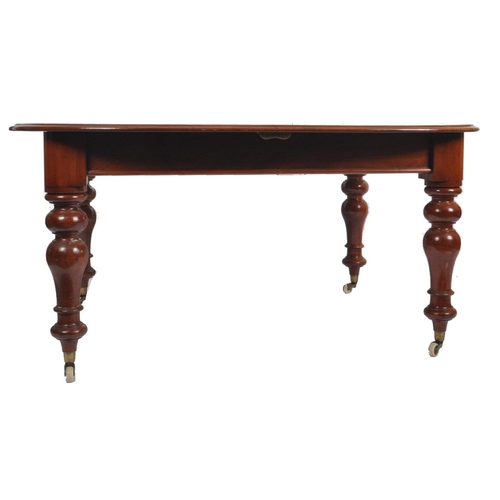 473 - A 19th century mahogany revival dining table with chairs. The suite comprising of a mahogany oval to... 