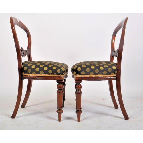 473 - A 19th century mahogany revival dining table with chairs. The suite comprising of a mahogany oval to... 