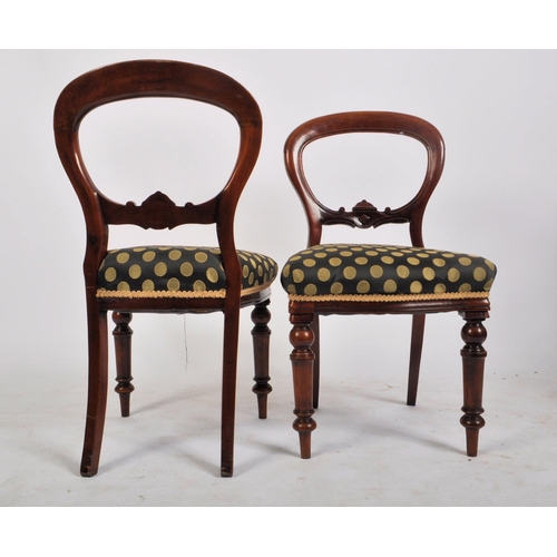 473 - A 19th century mahogany revival dining table with chairs. The suite comprising of a mahogany oval to... 