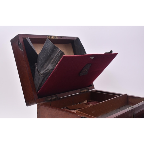 62 - A 19th century Victorian mahogany dentist's / doctor's cabinet chest. The chest having a hinged lidd... 