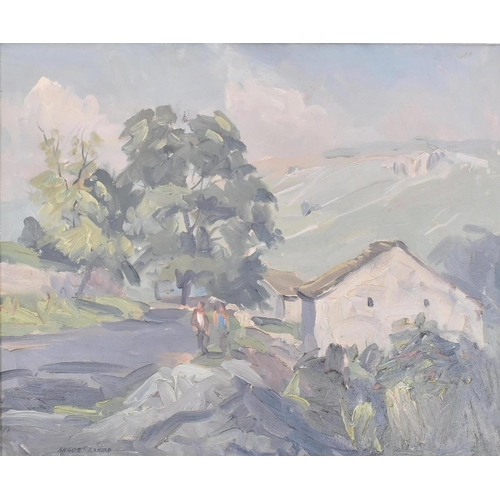 662 - Angus Rands, P.S (British school, 1922-1985) - an original oil on board painting titled ' A Summer's... 