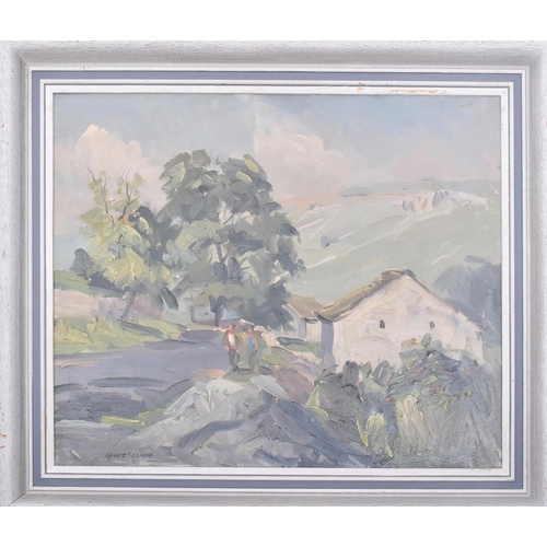 662 - Angus Rands, P.S (British school, 1922-1985) - an original oil on board painting titled ' A Summer's... 