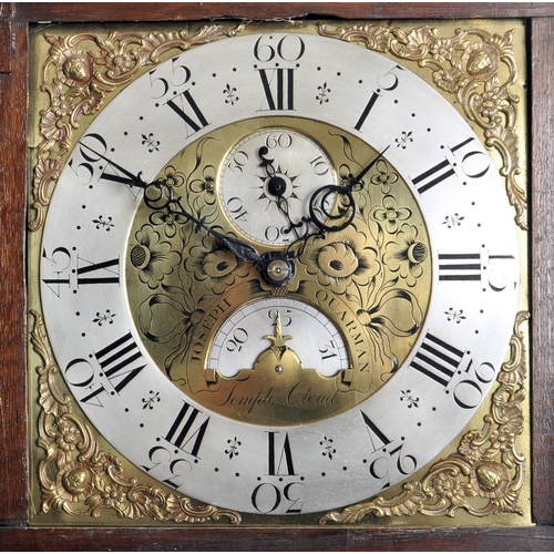 94 - An 18th century Joseph Quarman, Temple Cloud, Bristol longcase clock. The square brass dial signed J... 