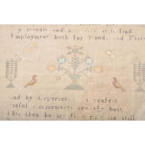 171 - A 1790 George III needlepoint sampler for Ann Thornton dated December 9th 1790. The sampler with tre... 