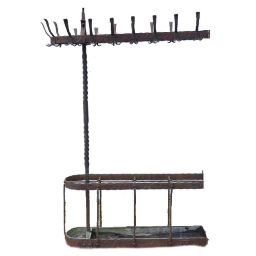 176 - A large and impressive 19th century housekeeper's black forest cast iron coat & stick / hall stand. ... 