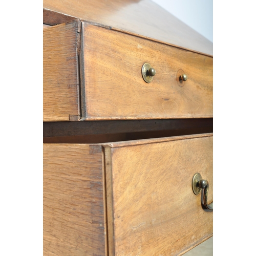 212 - A 19th century George III mahogany estate bookcase bureau. The bureau with twin fielded panel doors ... 