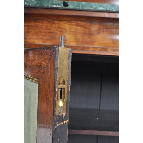 304 - A 19th century Victorian rosewood chiffonier - sideboard. The chiffonier having a two tier gallery b... 