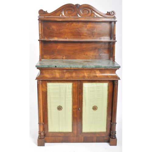 304 - A 19th century Victorian rosewood chiffonier - sideboard. The chiffonier having a two tier gallery b... 