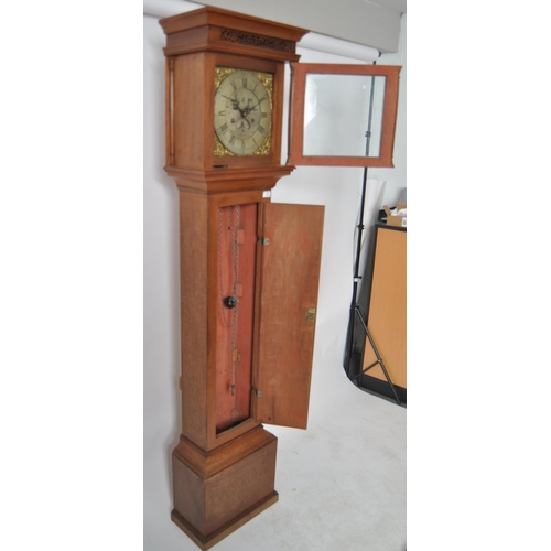 347 - An 18th century West Country George II mahogany longcase grandfather clock by Moses Bradshaw of Char... 