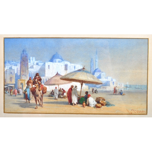 431 - Louis Tesson (French school, 1820 - 1870) - A 19th century watercolour on paper by French artist Lou... 