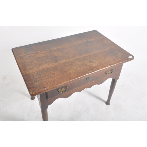 337 - A George III 18th century oak lowboy side low table. The table having a chamfered edge over a full l... 