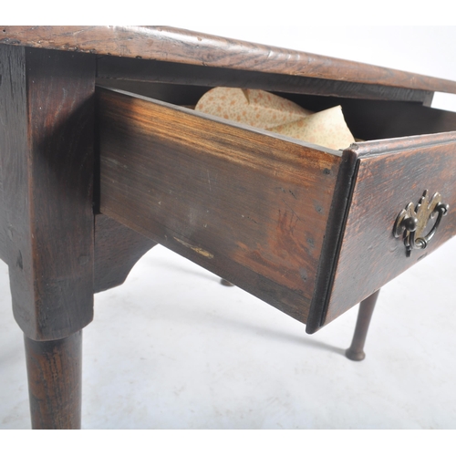 337 - A George III 18th century oak lowboy side low table. The table having a chamfered edge over a full l... 