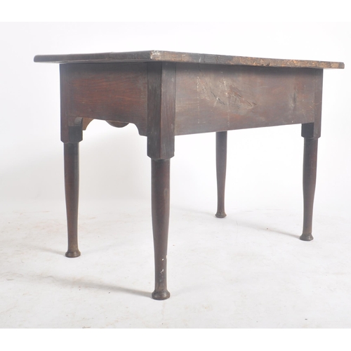 337 - A George III 18th century oak lowboy side low table. The table having a chamfered edge over a full l... 