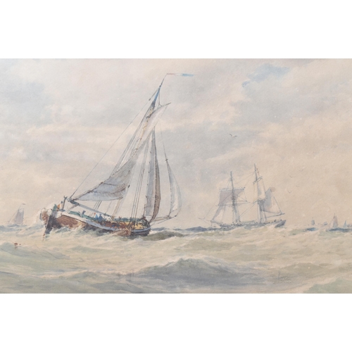 234 - Arthur Wilde Parsons - a fine maritime watercolour depicting a scene of a cutter and other sailing v... 