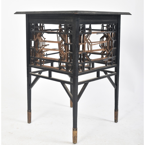 15 - Collinson & Lock - A late 19th century Anglo-Japanese coromandel wood occasional table attributed to... 