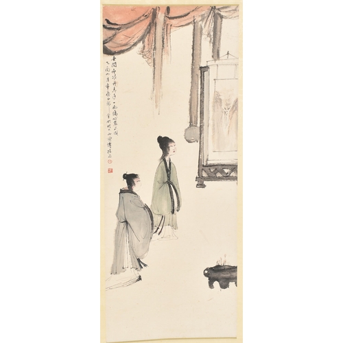 400 - Fu Baoshi (1904-1965) - Chinese School - A series of four ink on paper wall hanging scrolls. The ser... 