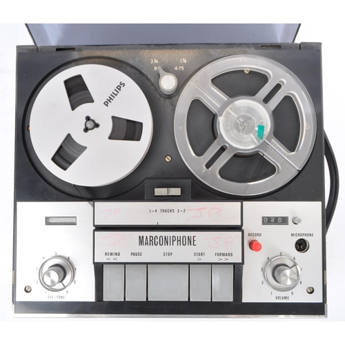 A vintage Marconiphone reel to reel four track, two speed tape recorder /  player by Marconi / Britis