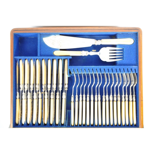 1044 - A canteen of silver plate / EPNS cutlery, mostly by Henry Wilkinson & Co of Sheffield plus some from... 