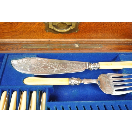 1044 - A canteen of silver plate / EPNS cutlery, mostly by Henry Wilkinson & Co of Sheffield plus some from... 