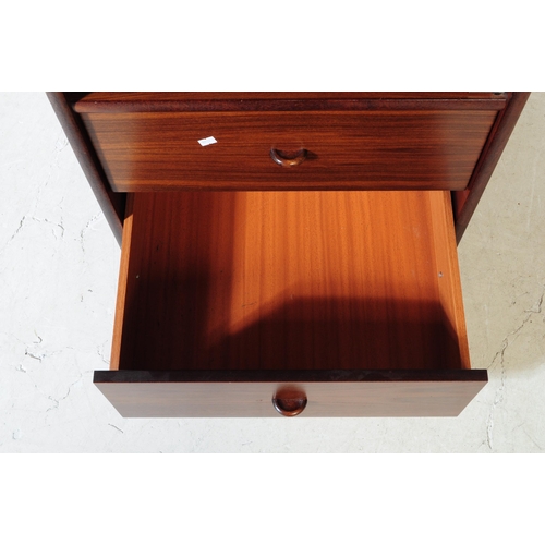 583 - A contemporary mahogany veneered music audio record cabinet. Rectangular form with single glazed doo... 