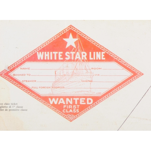 590 - Titanic / White Star Line Interest; A vintage, retro 'Timetable To Sinking' print depicting RMS Tita... 