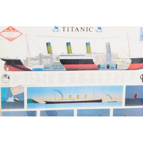 590 - Titanic / White Star Line Interest; A vintage, retro 'Timetable To Sinking' print depicting RMS Tita... 