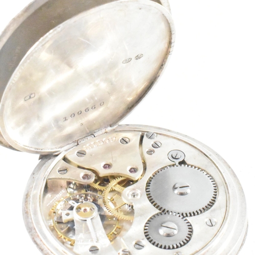 533 - Two antique silver pocket watches. The Nidor pocket watch having a circular white dial with black Ro... 