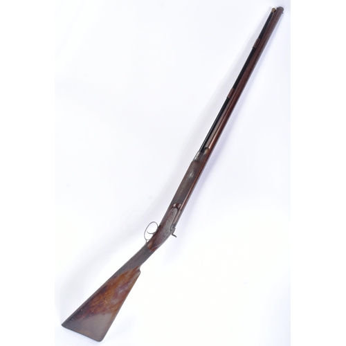 101 - An antique 19th century muzzle-loading percussion shotgun made by Thomas Cook of Shepton Mallet. c18... 