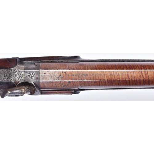 101 - An antique 19th century muzzle-loading percussion shotgun made by Thomas Cook of Shepton Mallet. c18... 