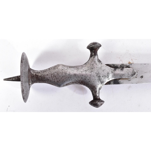 16 - An 18th Century circa 1750 North Indian Tulwar ( Talwaar / Talwar ) sword. Disc shaped / lotus pomme... 