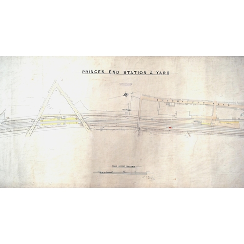 168 - Railwayana - a large GWR Great Western Railways map on linen, once the property of the GWR Chief Eng... 