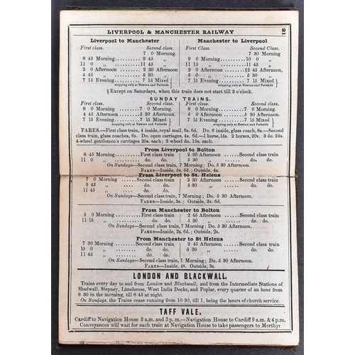 188 - Bradshaw’s Railway Companion - a 19th Century Bradshaw's guide containing the times of departure, fa... 