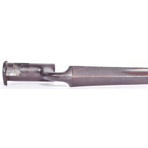 189 - An early 19th Century British Brown Bess musket rifle socket bayonet with zigzag slot and triangular... 