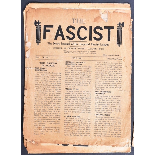 214 - A collection of pre WWII Second World War Oswald Mosley's British Union of Fascists newspapers compr... 