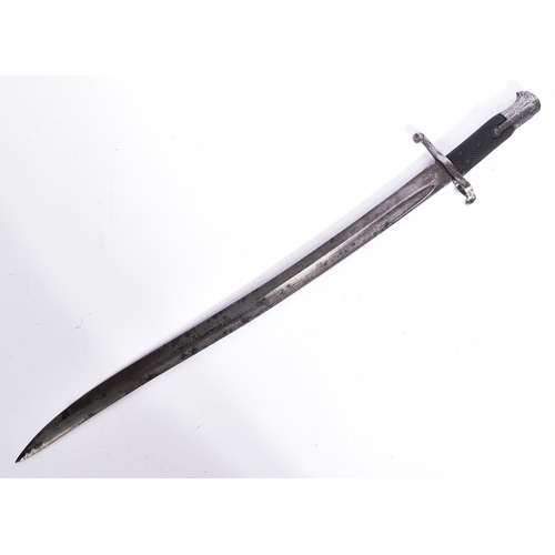 227 - An original 19th Century British 1856 pattern yataghan sword bayonet for the Enfield rifle. Hooked p... 