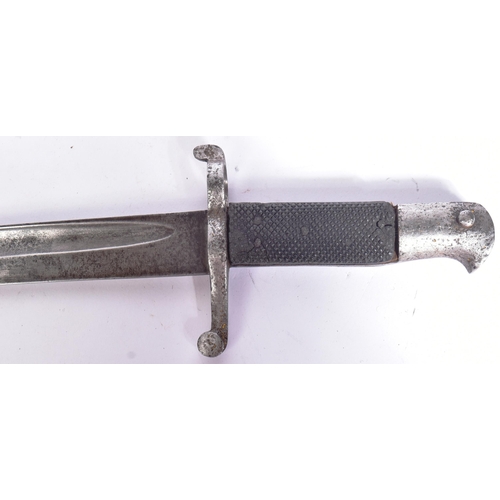 227 - An original 19th Century British 1856 pattern yataghan sword bayonet for the Enfield rifle. Hooked p... 