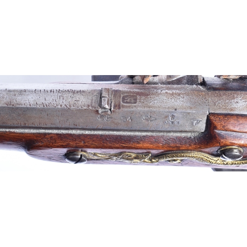 36 - A 19th century ' trade ' type percussion musket gun by Barnett. Lock plate stamped Barnett 1867, wit... 