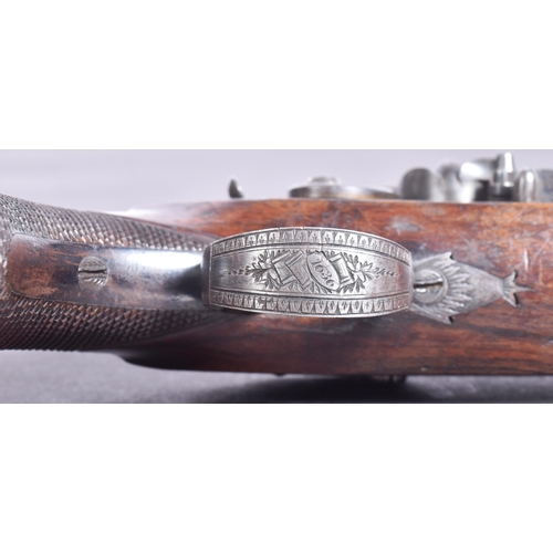 390 - William Smith of London - rare and fine cased pair of early 19th century flintlock pocket pistols, w... 