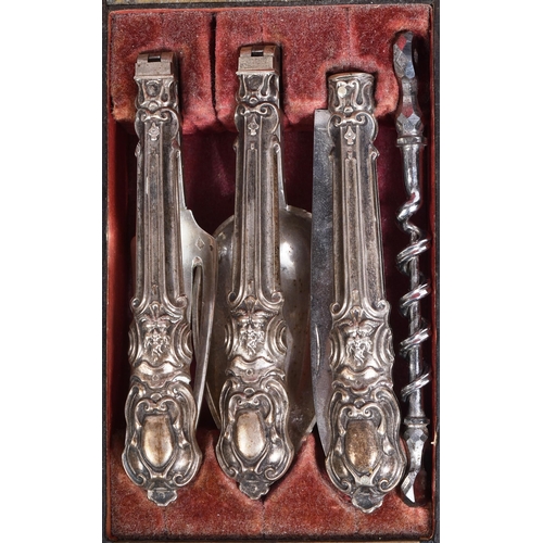 397 - A 19th Century Victorian Officers private purchase campaign cutlery set containing folding knife, fo... 