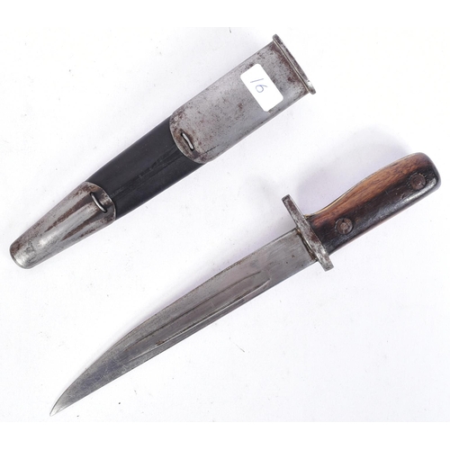 41 - A WWII Second World War British RAF Royal Air Force custom made knife cut down from a WWI First Worl... 