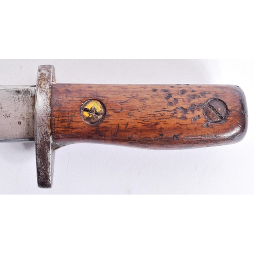 41 - A WWII Second World War British RAF Royal Air Force custom made knife cut down from a WWI First Worl... 