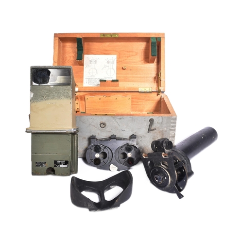 51 - An original post war Canadian Kodak made 7x50 Gun Sighting Telescope Patt G. 376 along with a Britis... 