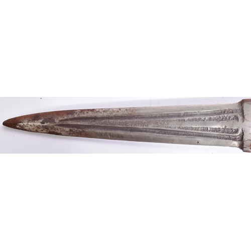 59 - A 19th Century Indian spear head with a tapering 8 sided shaft (hollow at the top portion), armour p... 