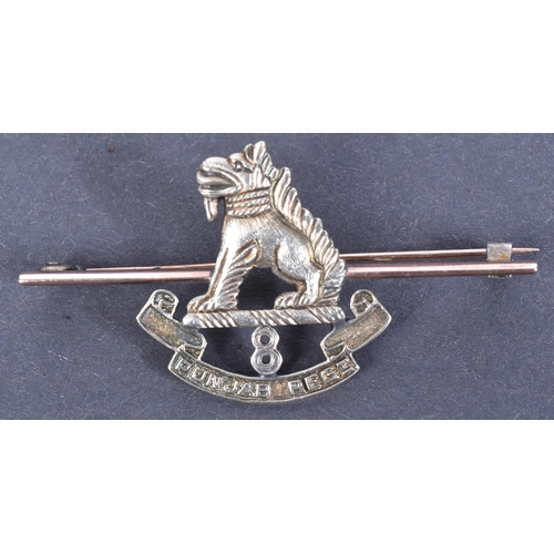 7 - WWII Second World War - an original 8th Punjab Regiment sweetheart's brooch featuring the 8 Punjab r... 